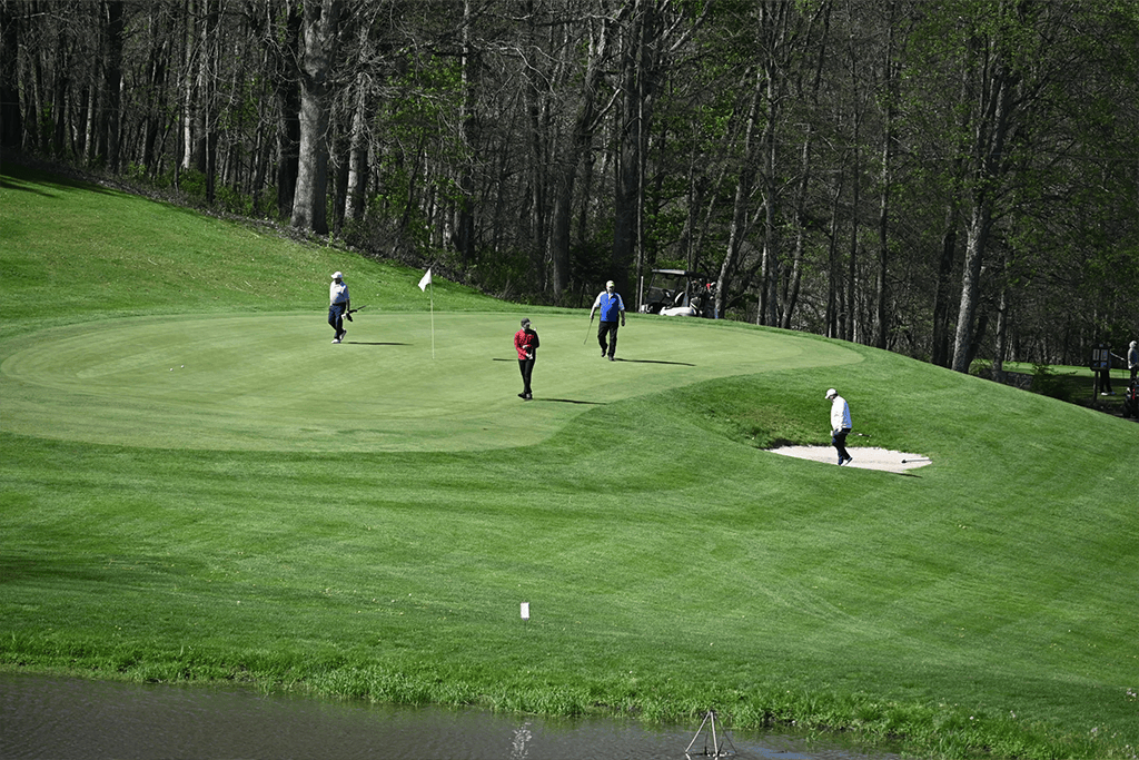 Golfers on golf course